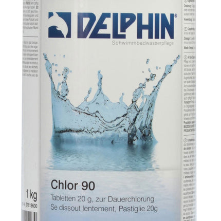 Delphin Chlor 90 Tabs 20 g, 1 kg – Langsamlösliche Tabletten