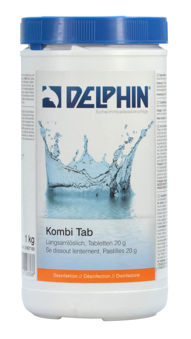 Delphin Kombi Tab 3‑in‑1 20 g – Rundum‑Pflege‑Tabletten für Whirlpool & Pool