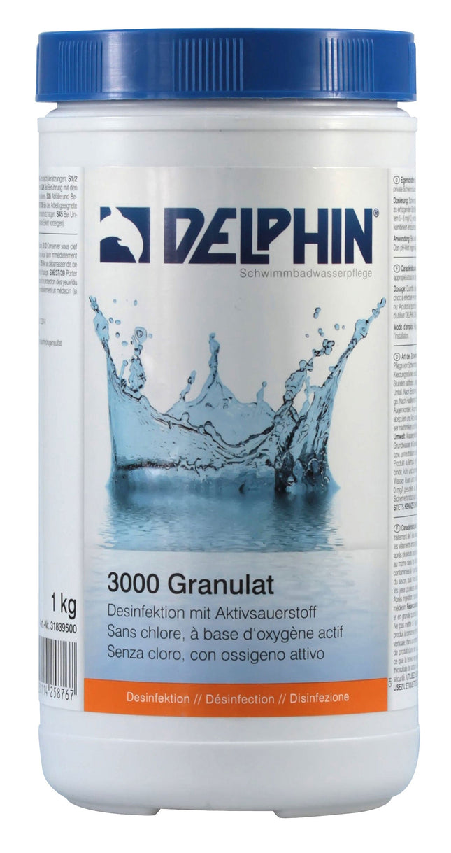 Delphin 3000 Aktivsauerstoff Granulat 1 kg – Chlorfreie Whirlpool‑Desinfektion